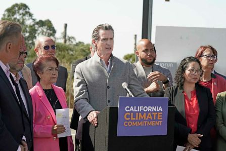 California Governor Newsom discusses climate legislation.